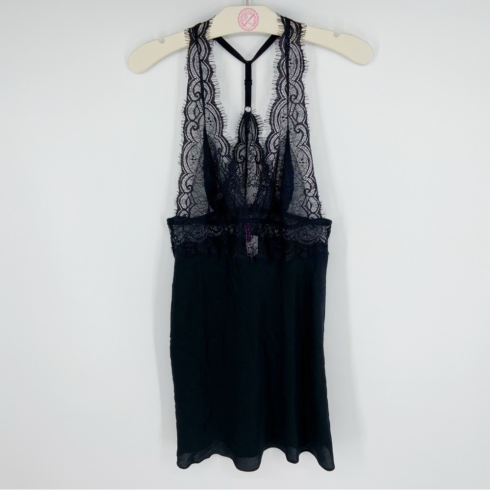 NWT Adore Me Zandy Slip in Jet Black Size Small